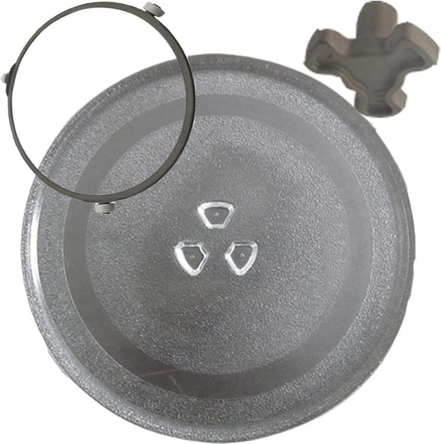 Magnetron Draaitafel Glasplaat Platte Lade Oven Accessoire Verdikt Glas Materiaal 245 mm Diameter Transparant