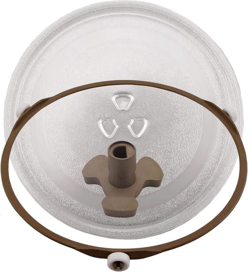 Magnetron Draaitafel Glazen Plaat Oven Gelijkmatig Verwarmen Verdikt Hittebestendig Glas 27 cm Transparant