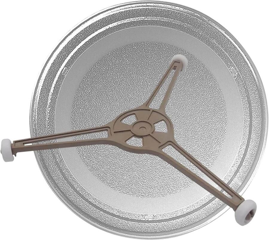 Magnetron Draaitafel Glazen Plaat Oven Magnetron Gebruik Hittebestendig Glas 24.5 cm Transparant