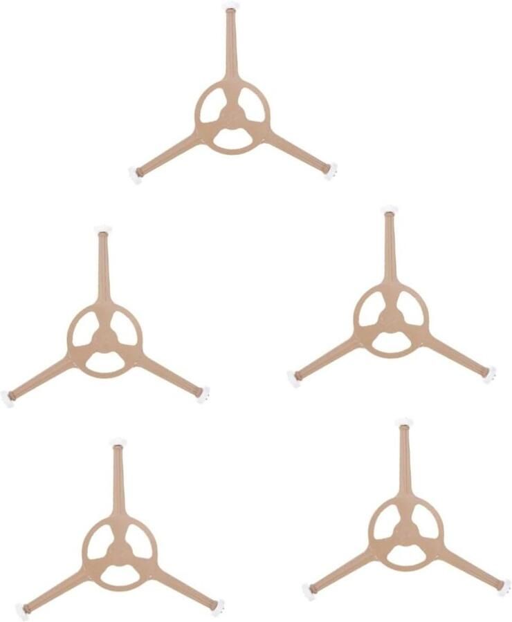 Magnetron Draaitafel Statief Oven Ring Gelijkmatig Verwarmen Set van 5 stuks 17 cm lengte Grijs