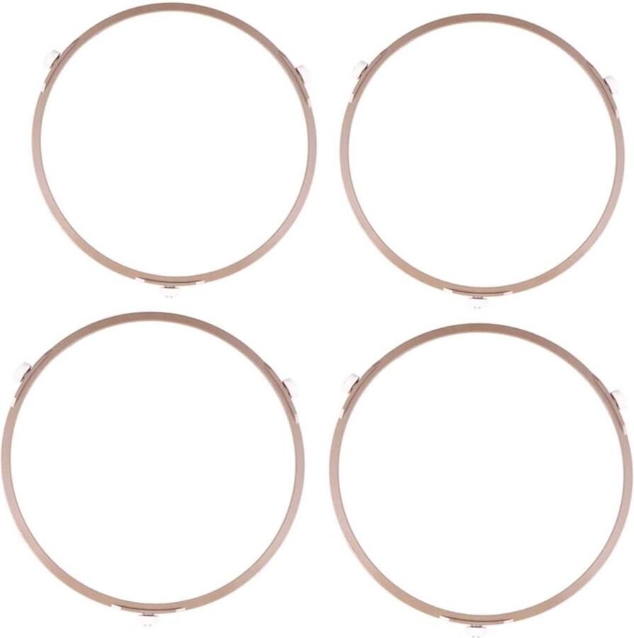 Magnetron Draaitafel Steun Ringen Oven Draaiplateau Ring Voedsel Gelijkmatig Verwarmen Met Drie-wiel Rotatie 4 stuks Coffee
