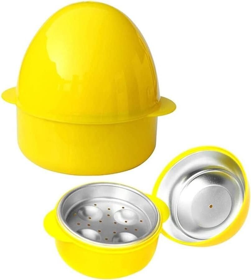 Magnetron Ei Maker Eierkoker Steamer Snel Eieren Koken Tot 4 Eieren Tegelijk N.v.t. Wit