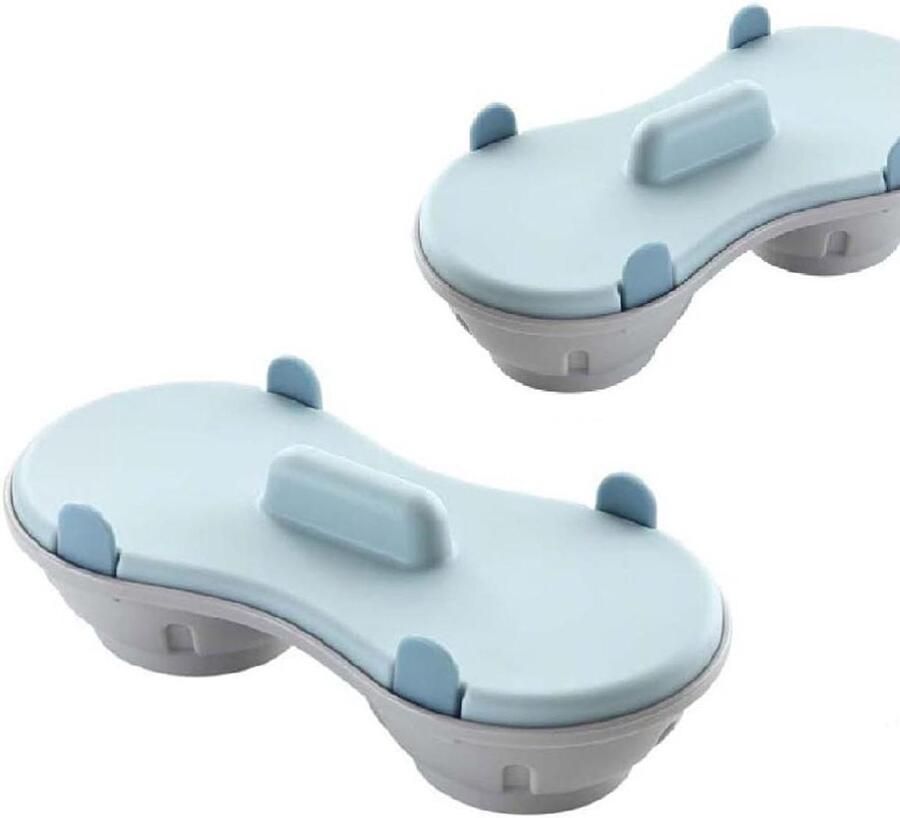 Magnetron Ei Stropers Dubbele Cup Ontbijt Maken Drielaags Ontwerp Pack van 2 Blauw