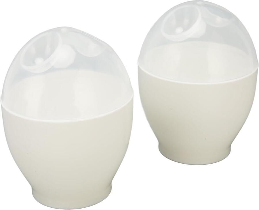 Magnetron Eierkoker Ei Maker Snel Ontbijt Maken Non Stick Materiaal 9.2 cm Hoog Wit