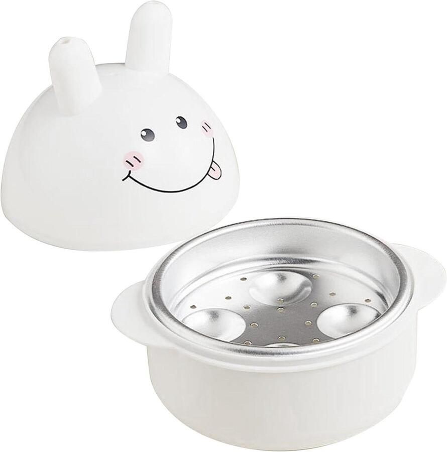 Magnetron Eierkoker Eier Capsules Snel Ontbijt Stoomt 4 Eieren 14 x 14 x 16 cm Wit