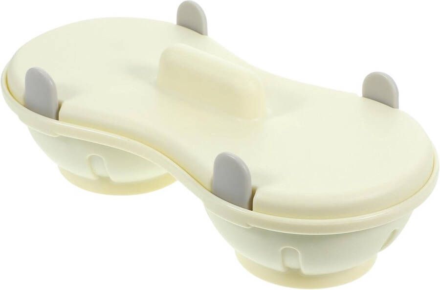 Magnetron Eierkoker Eier Maker 22*11*8 cm Magnetron-eierkoker met 2 holtes Gepocheerde Eier Maker Gepocheerde Egg poacher gepocheerde eierdopjes Egg poacher Ei Pocheerpan Kookgerei keukengereedschap wit