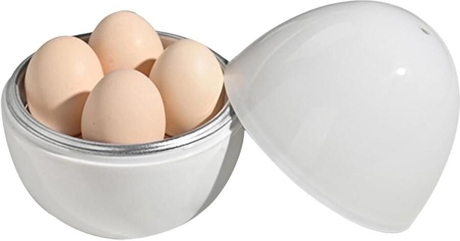 Magnetron Eierkoker Eier Pocheerder Snel Ontbijt Maken Voorkomt Gesprongen Eieren Voor 4 Eieren Grijs