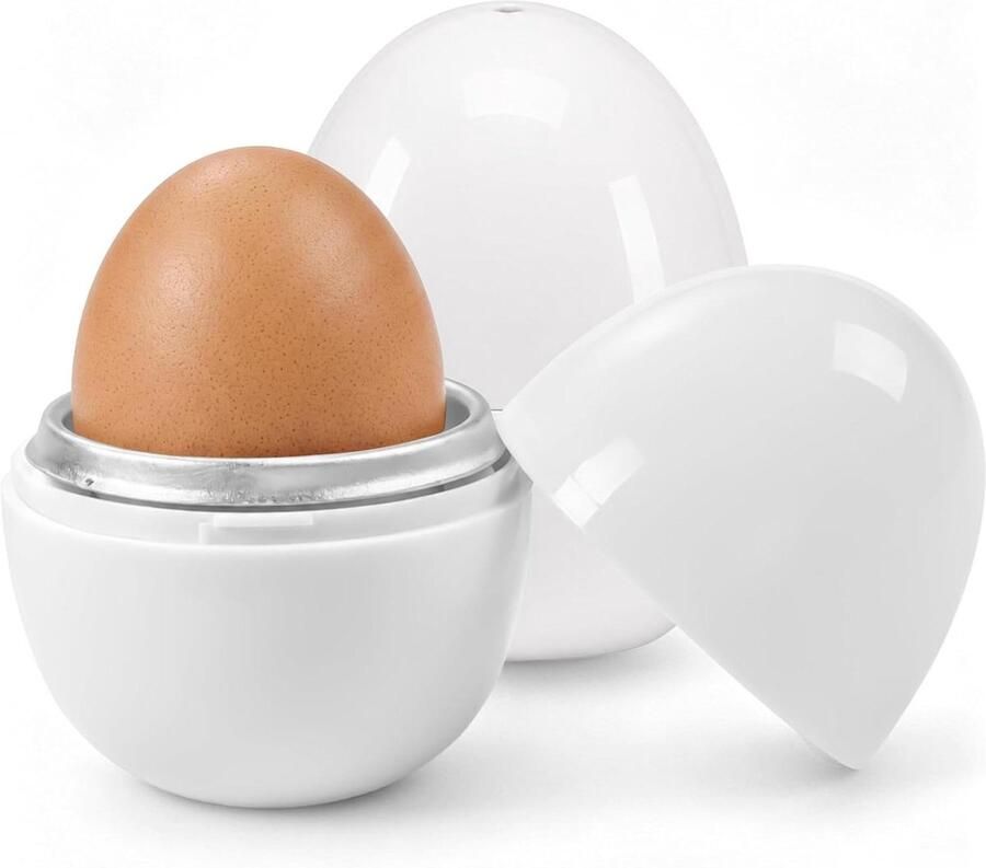Magnetron Eierkoker Eierstoker Kippenvorm Snel Ontbijt Maken Stoomkoken Behoudt Voedingsstoffen Voor 1-4 Eieren Zwart