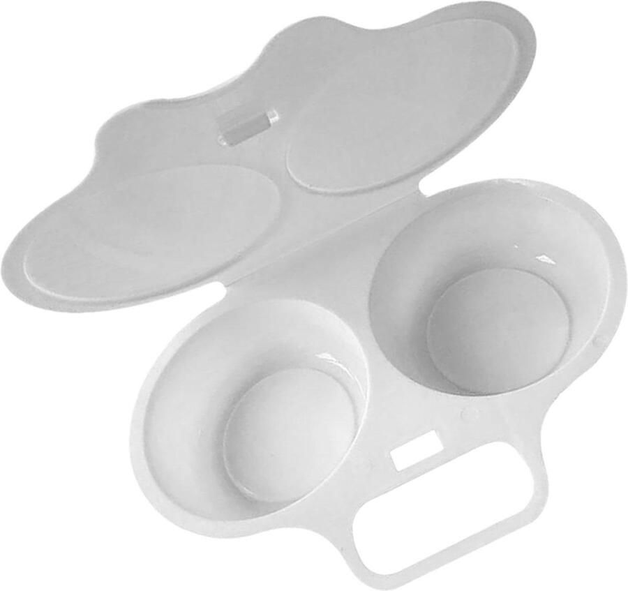 Magnetron eierkoker Omelet maker Snel ontbijt maken Dubbellaags ontwerp 16 cm Wit