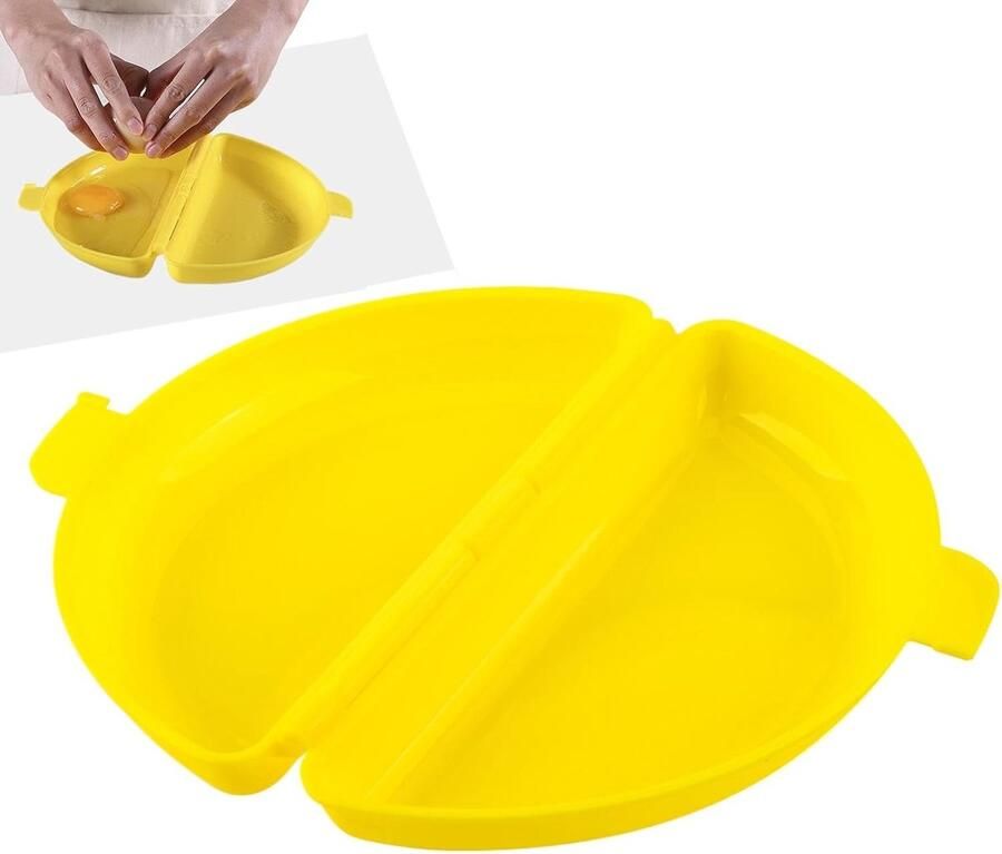 Magnetron Eierkoker Omeletmaker Stomer Ontbijt Bereiden Veelzijdig Ontwerp 21 cm Grijs