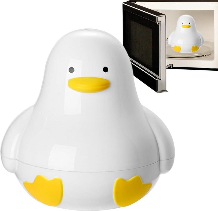 Eierkoker Eend Design Compact Keukenhulpje Snel Ontbijt Maken Intelligent Ventilatiesysteem Voor 4 Eieren Grijs