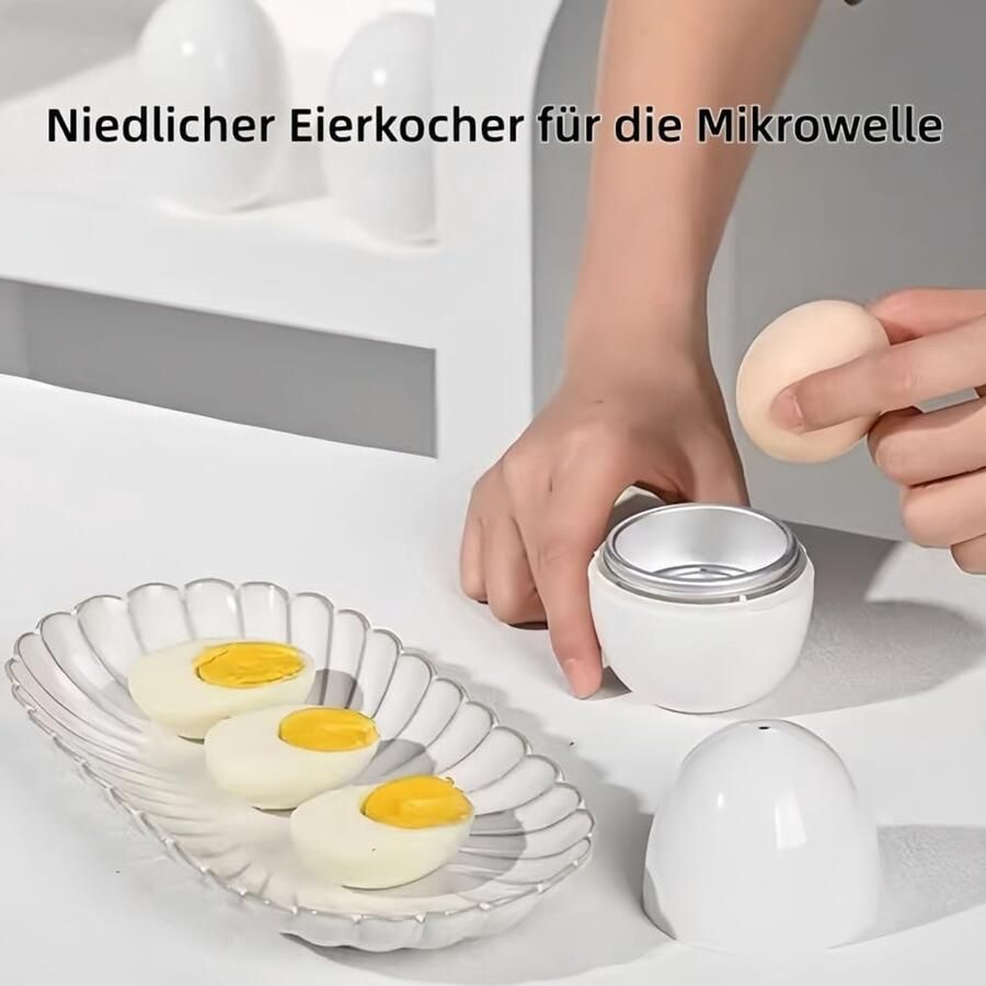 Magnetron Eierkoker Snelle Ontbijt Maker Snel Eieren Koken Twee Modellen Beschikbaar Voor 1 of 4 Eieren
