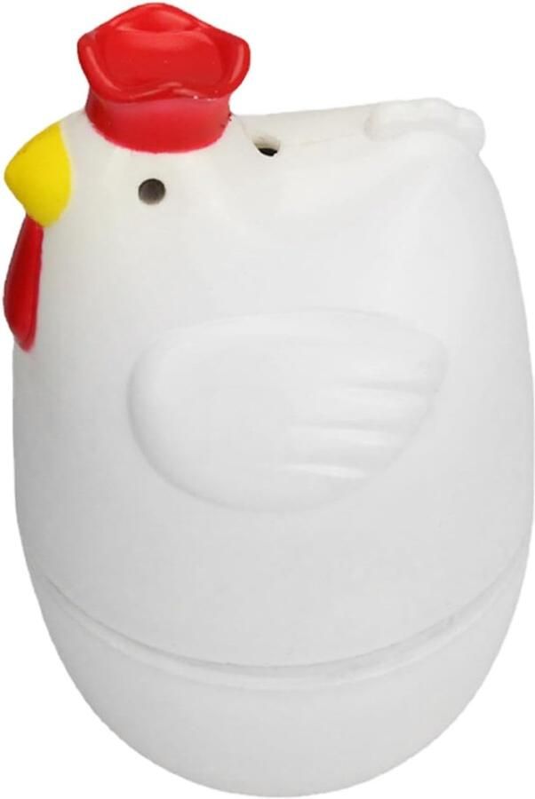 Magnetron Eierkoker Snelle Ontbijtmaker Eieren Bereiden Uniek Vormgegeven Compact Formaat Wit