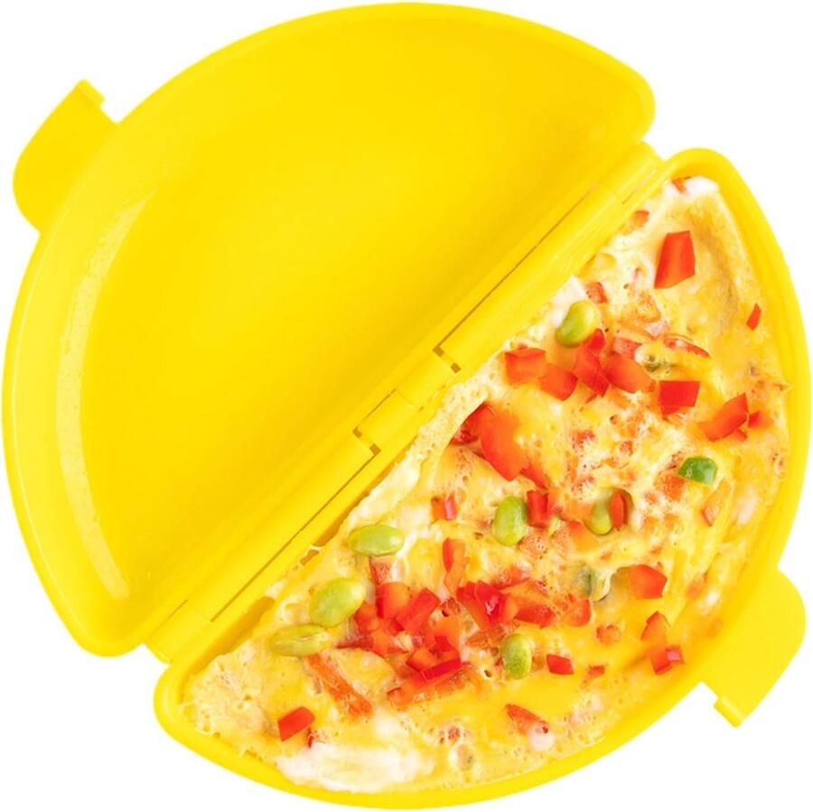 Magnetron Eierkoker Snelle Ontbijtpan Lekkere Omeletten Maken Compact En Draagbaar 21 x 12 cm Halfronde Stijl