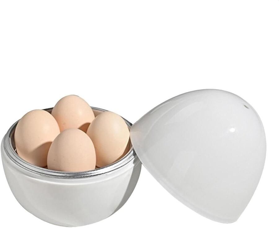 Magnetron Eierkoker Stoom Eieren Snel Ontbijt Gelijkmatige Warmte 4 Eieren Meerkleurig
