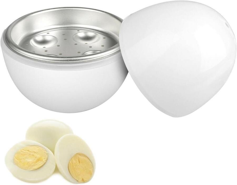 Magnetron Eierkoker Eierketel Stoomer Snel Eieren Koken Stoomt Tot Vier Eieren 17 cm Wit