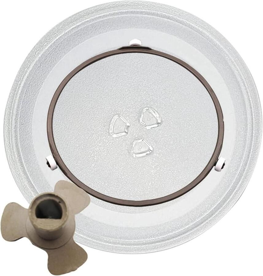 Magnetron Glazen Plaat Draaiplateau Oven Voedsel Verwarmen Met Draaitafel Ring 24.5 25.5 27 31.5CM Transparant