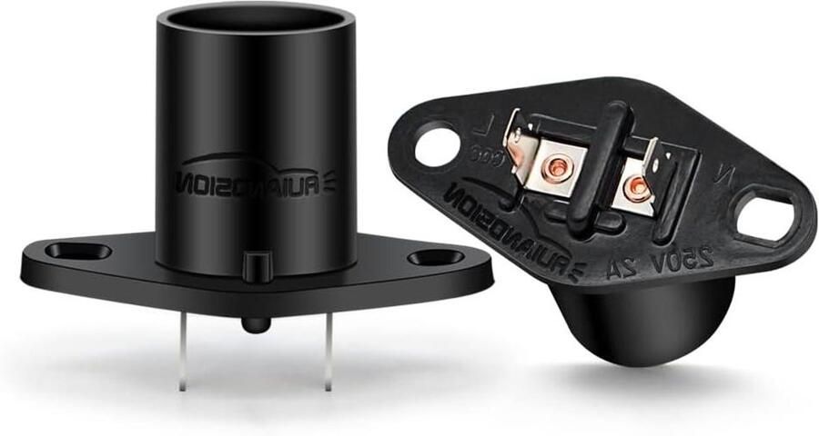 Magnetron Gloeilamp Houder Lamp Socket Oven Onderdeel Vervangen Universele Pasvorm 2 stuks Zwart