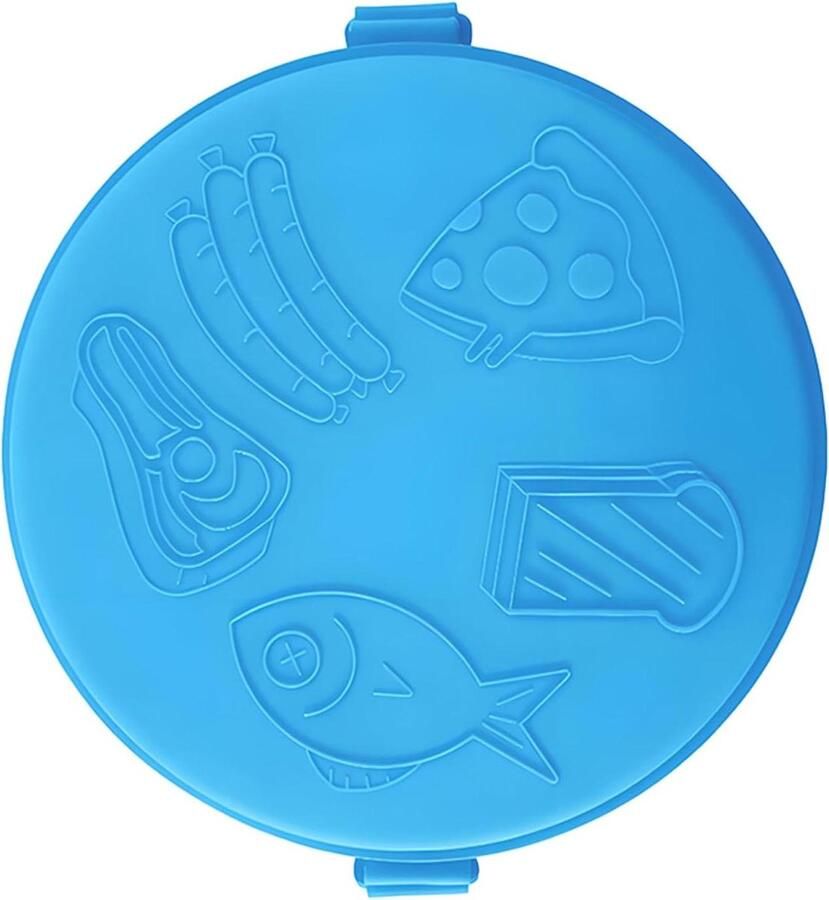 Magnetron Grillpan Pizzaplaat Bakplaat Snelle Maaltijden Bereiden Zonder Voorverwarmen 25 cm Blauw