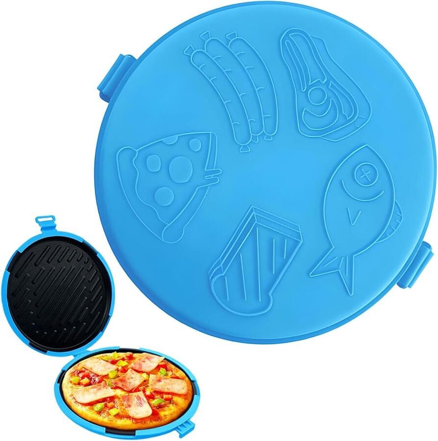Magnetron Grillplaat Pizzabord Oven Snelle Maaltijden Bereiden Gelijkmatige Warmteverdeling Niet Gespecificeerd Blauw