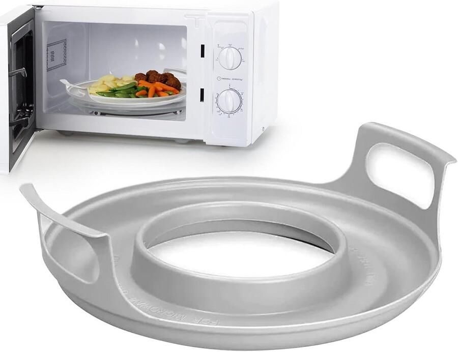 Magnetron Houder met Handvatten voor Borden en Schalen Voorkomt Verbrande Vingers en Spatten