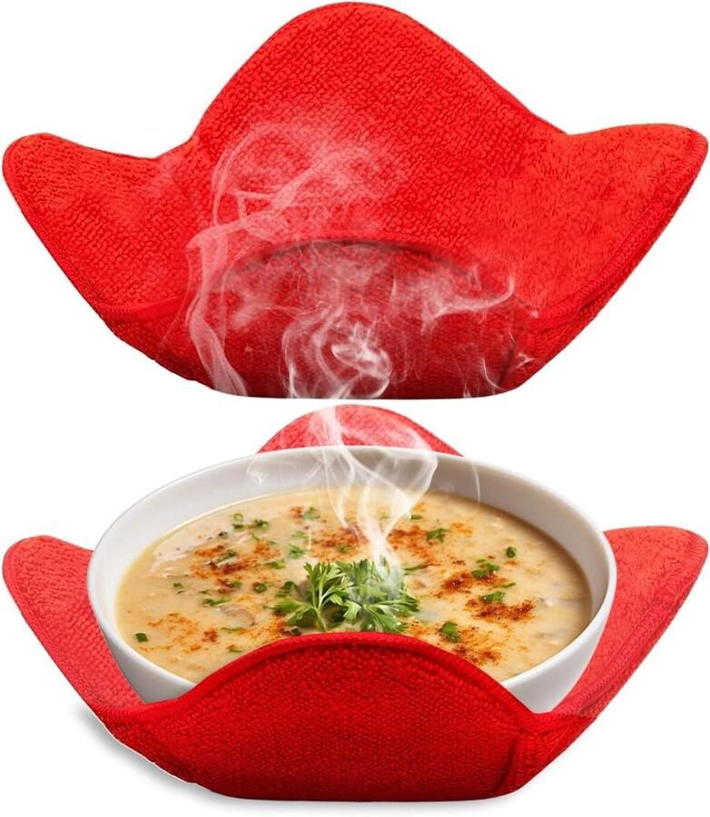 Magnetron kom houder Hittebestendige kom Veilig eten opwarmen Met comfortabele greep 2 stuks Niet gespecificeerd