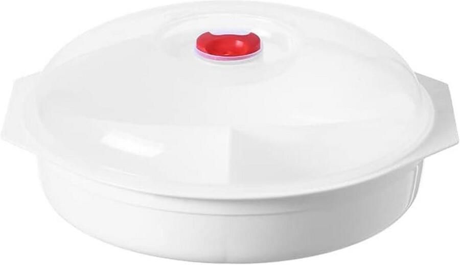 Magnetron Kom met Geventileerd Deksel BPA-vrij Opwarmbak 1 Liter Vaatwasser & Vriezer Veilig