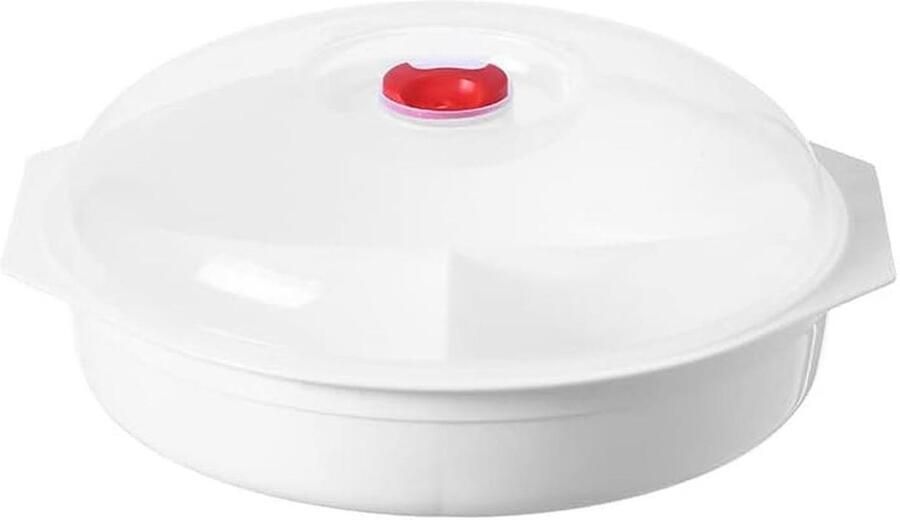 Magnetron Kom met Geventileerd Deksel BPA-vrij Opwarmbak 1 Liter Vaatwasser & Vriezer Veilig