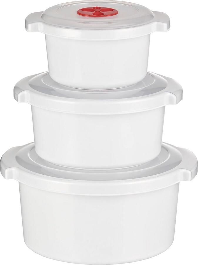 Magnetron Kookset met Stoomventiel 3-delig voor Opwarmen en Invriezen