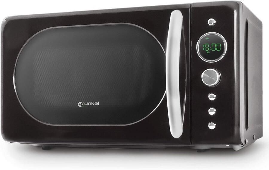 Magnetron met 20 liter capaciteit in vintage design 700 W digitale bediening met 5 kookstanden en ontdooifunctie