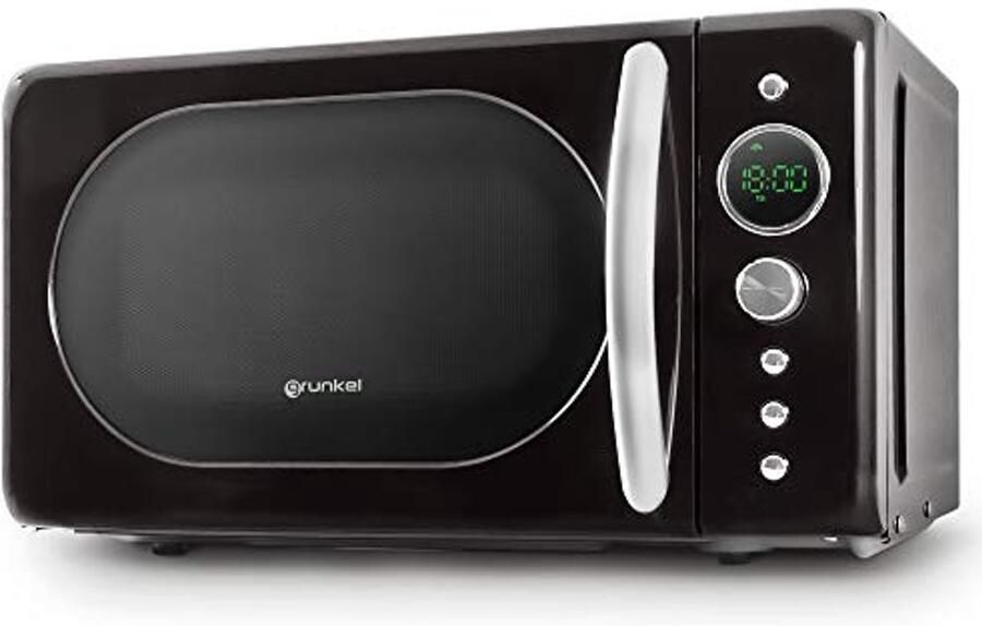 Magnetron met 20 liter capaciteit in vintage design 700 W digitale bediening met 5 kookstanden en ontdooifunctie