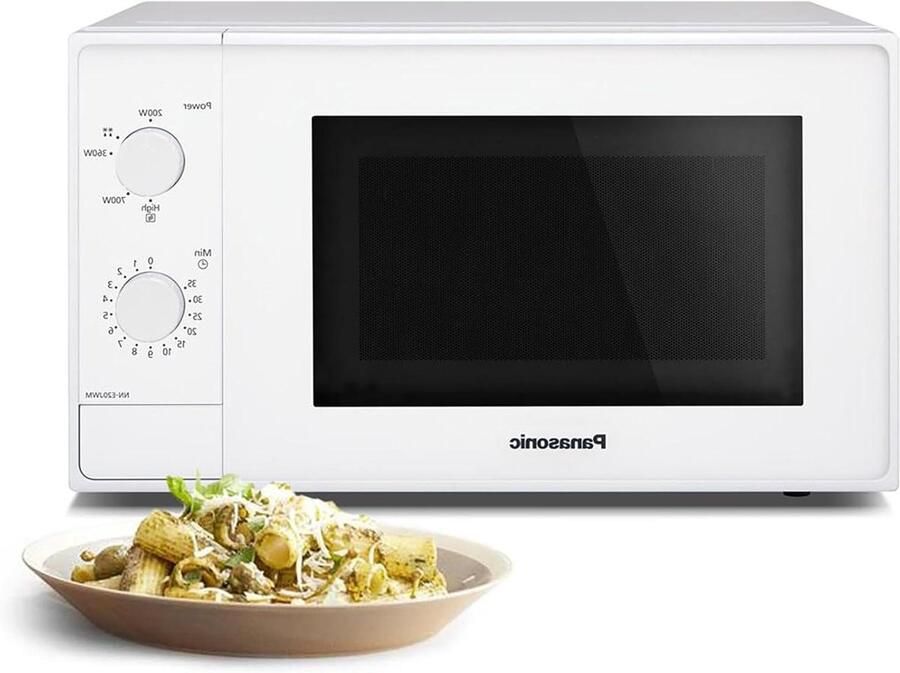Magnetron met Draaiplateau Oven Apparaat Snel Maaltijden Opwarmen 5 Vermogensstanden 20 Liter Capaciteit Wit