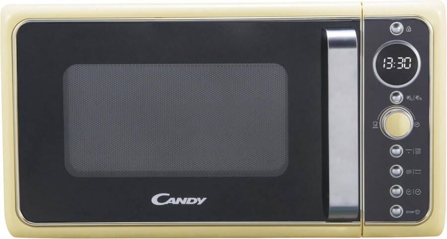 Magnetron met grill 25L 900W Crisp-functie Draaiplateau Vrijstaand Vintage Stijl