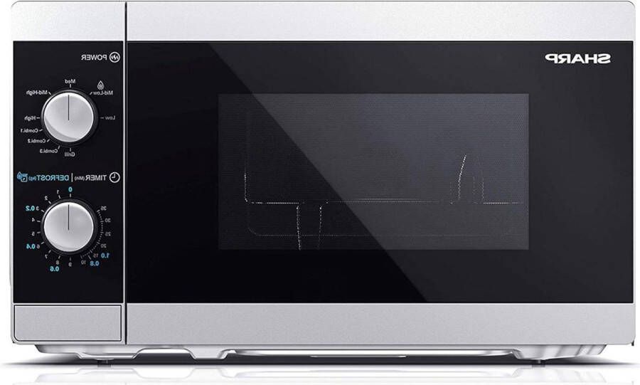 Magnetron met grill 800W 1000W 5 standen ontdooifunctie afmetingen 440x258x344cm zilver