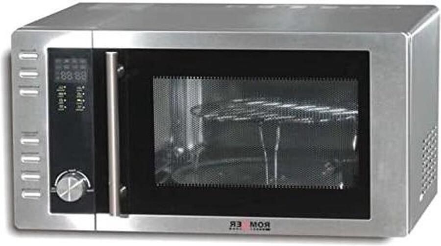Magnetron met Grill Combimagnetron Aanrecht Snel Eten Bereiden Roestvrijstalen Binnenkant 23 liter Grijs