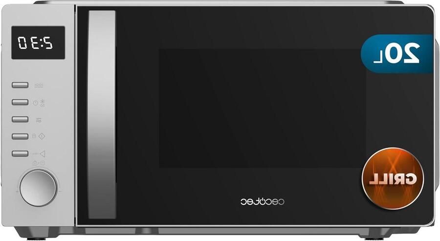 Magnetron met Grill Compacte Oven Snel Eten Bereiden 3DWave Technologie 20 Liter Inhoud Zilver