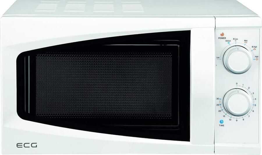 Magnetron met grill Compacte oven Snel opwarmen 700 watt vermogen 20 liter inhoud Wit