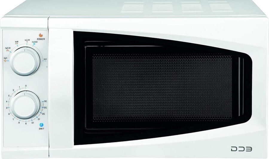 Magnetron met grill Compacte oven Snel opwarmen 700 watt vermogen 20 liter inhoud Wit