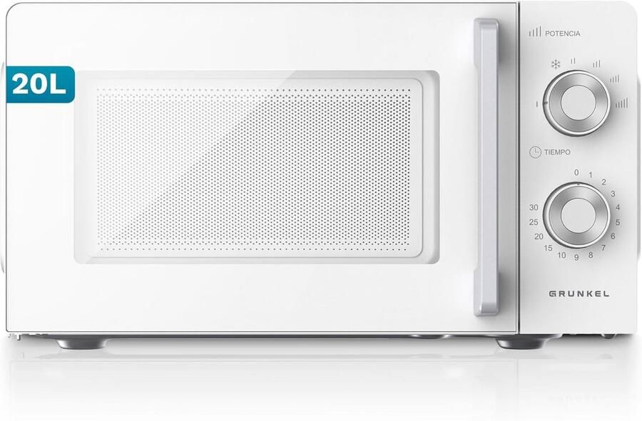 Magnetron met grill Compacte oven Snelle maaltijden Veelzijdige kookopties 20 liter inhoud Wit