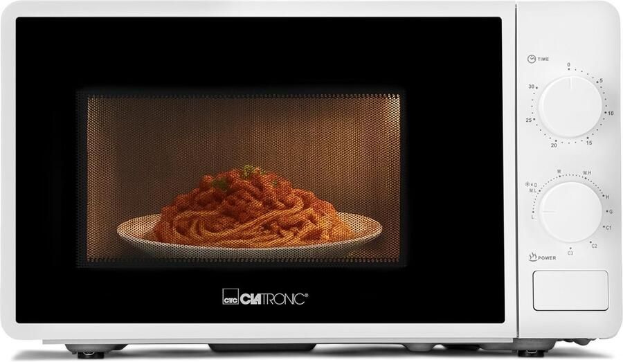 Magnetron met Grill Keukenapparaat Snel Maaltijden Bereiden 2-in-1 Functie 20 Liter Zwart Wit