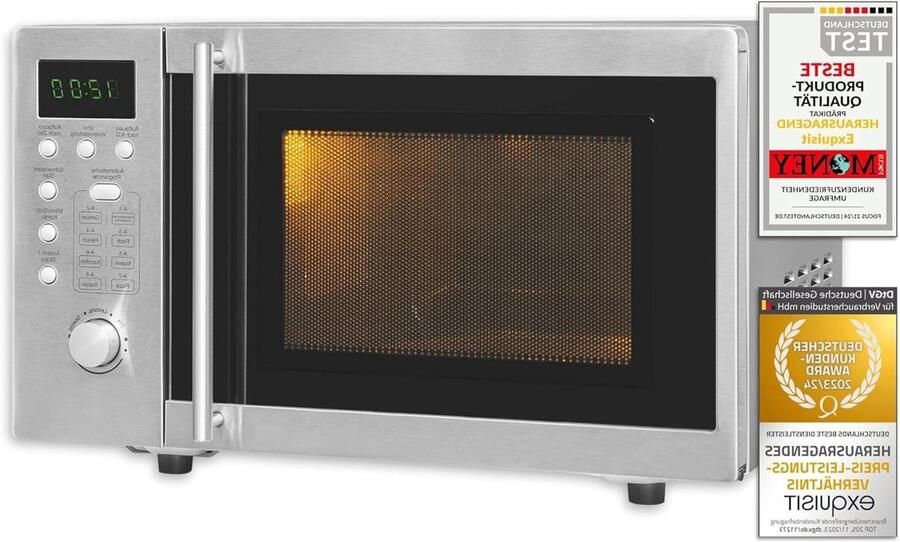 Magnetron met Grill Onderbouw model Snel Garen Geïntegreerde grillfunctie 20 liter inhoud Zilverkleurig