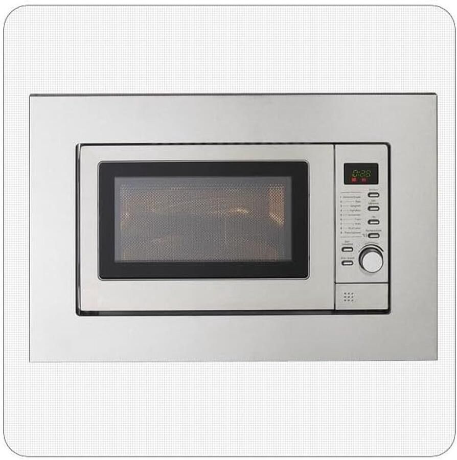 Magnetron met Grill Oven Apparaat Snel Eten Roestvrij Staal 59cm Breed Zilverkleurig