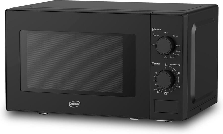 Magnetron met grill Oven combi Snel eten bereiden 9 programma's 20 liter Zwart