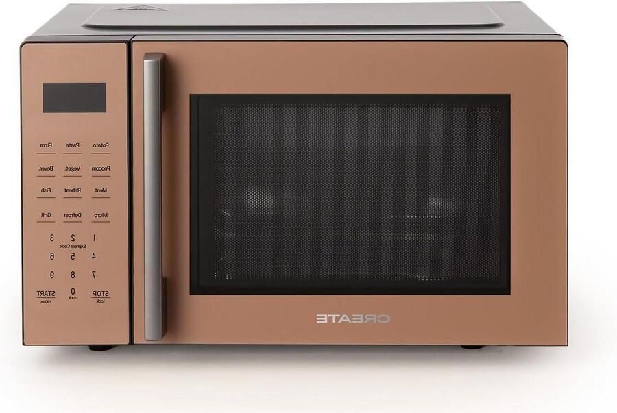 Magnetron met grill Oven combi Snel koken 8 automatische programma's 23 liter inhoud Zilverkleurig