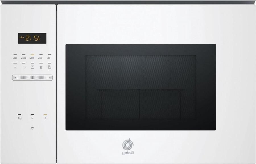 Magnetron met Grill Oven combi Snel Maaltijden Bereiden Aqualisis Reiniging 20 Liter Wit Glas