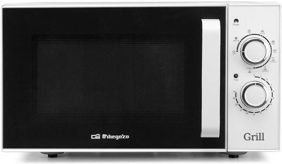Magnetron met Grill Oven Combimagnetron Snel Eten Bereiden Ontdooiprogramma 25 Liter Inhoud Wit