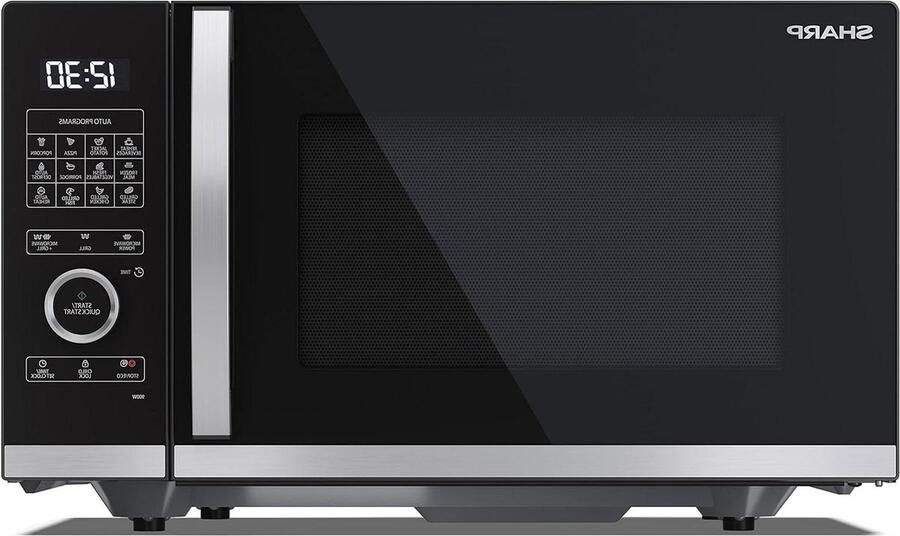 Magnetron met Grill Oven Combimagnetron Snel Eten Opwarmen Met Ontdooifunctie 25 Liter Zwart