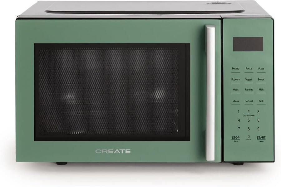 Magnetron met Grill Oven Functie Snel Koken 8 Automatische Programma's 23 Liter Groen