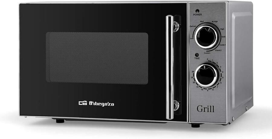 Magnetron met Grillfunctie 20 Liter RVS 5 Vermogensstanden & Ontdooien