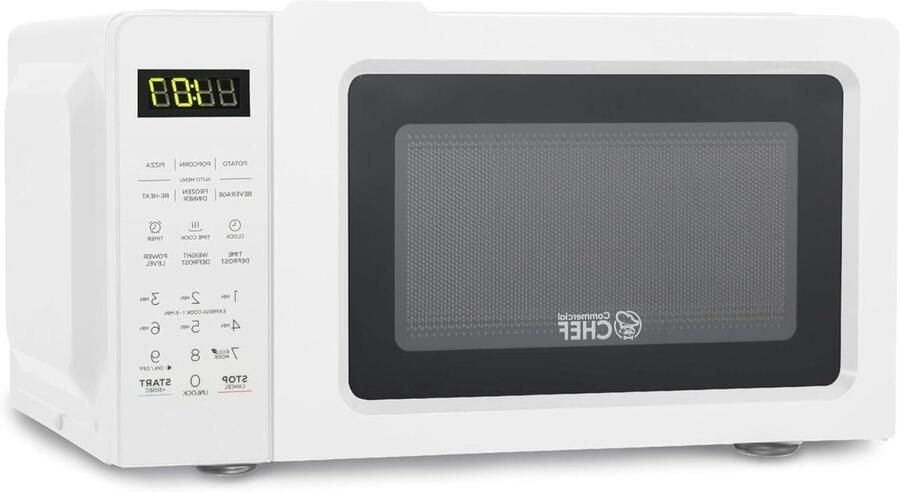 Magnetron met Kookplaat Compacte Oven Snel Eten Bereiden Touch Bediening 0.7 CU Wit